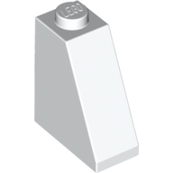 Lego kostka (kostička) 2x1x2 sklon (šikmá) 65°, bílá (4515370)